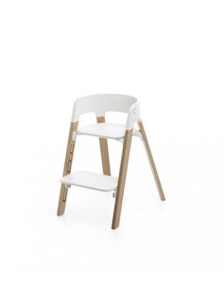 STEPS EETSTOEL CHAIR+ POTEN WHITE/ NATURAL OAK STEPS EETSTOEL CHAIR+ POTEN WHITE/ NATURAL OAK