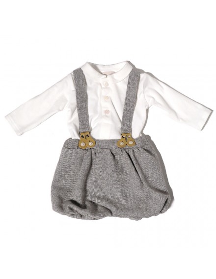 LALALU SALOPETTE + BODY CHEVRON WHITE LALALU SALOPETTE + BODY CHEVRON WHITE